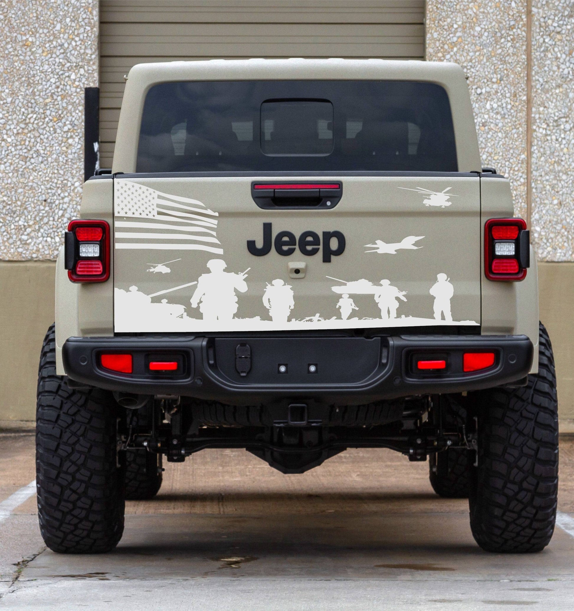 American Flag "Land of the Free Because of the Brave" Patriotic Decal Car Sticker