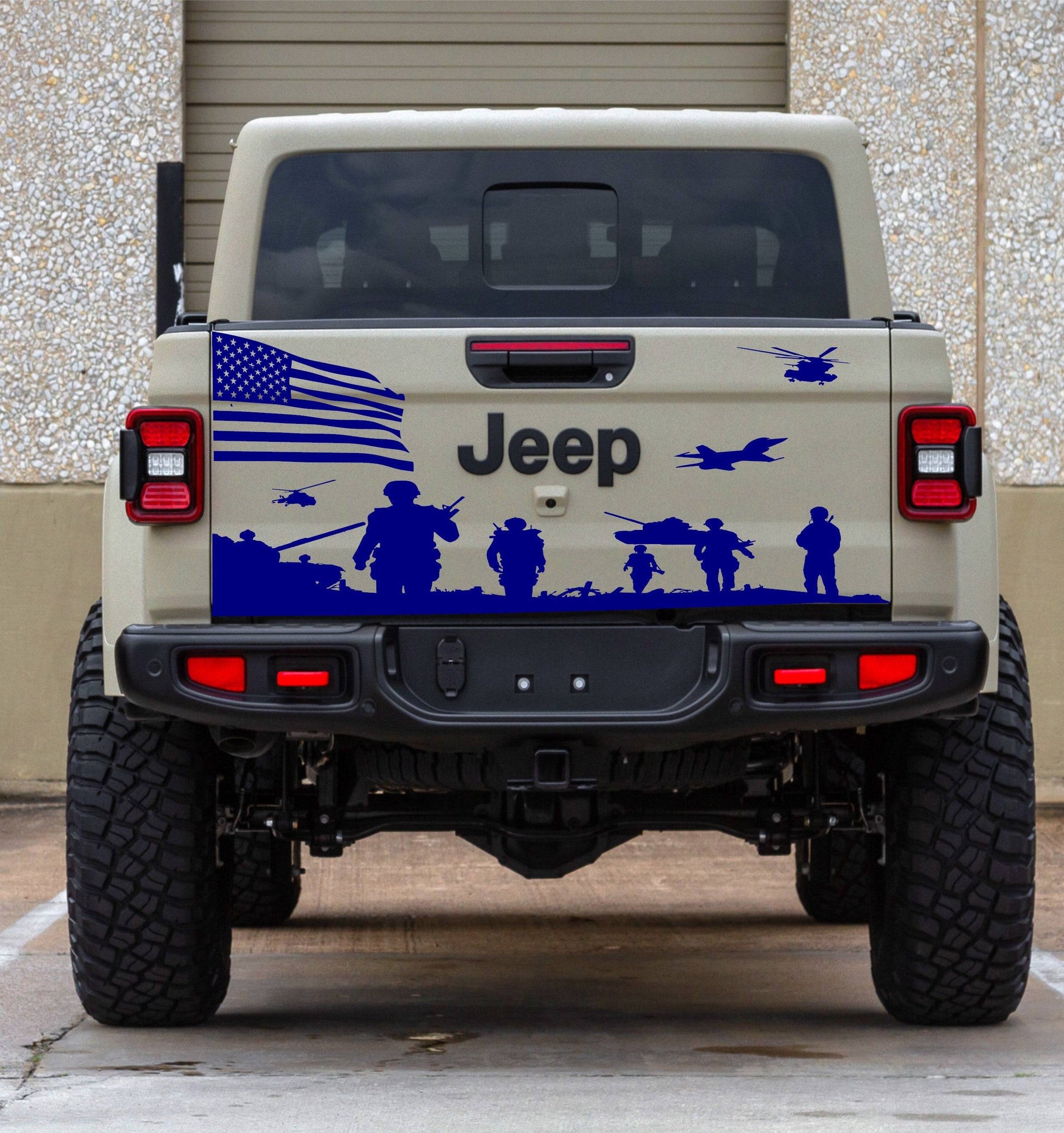 American Flag "Land of the Free Because of the Brave" Patriotic Decal Car Sticker