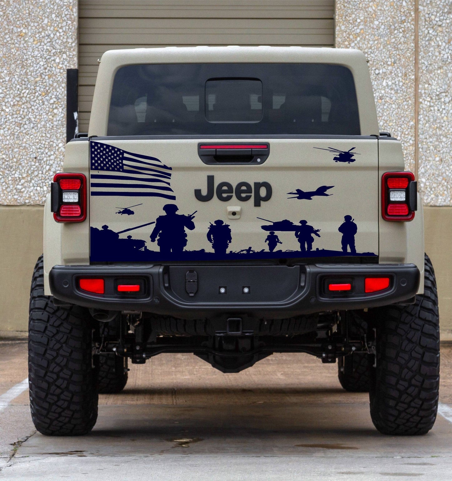 American Flag "Land of the Free Because of the Brave" Patriotic Decal Car Sticker