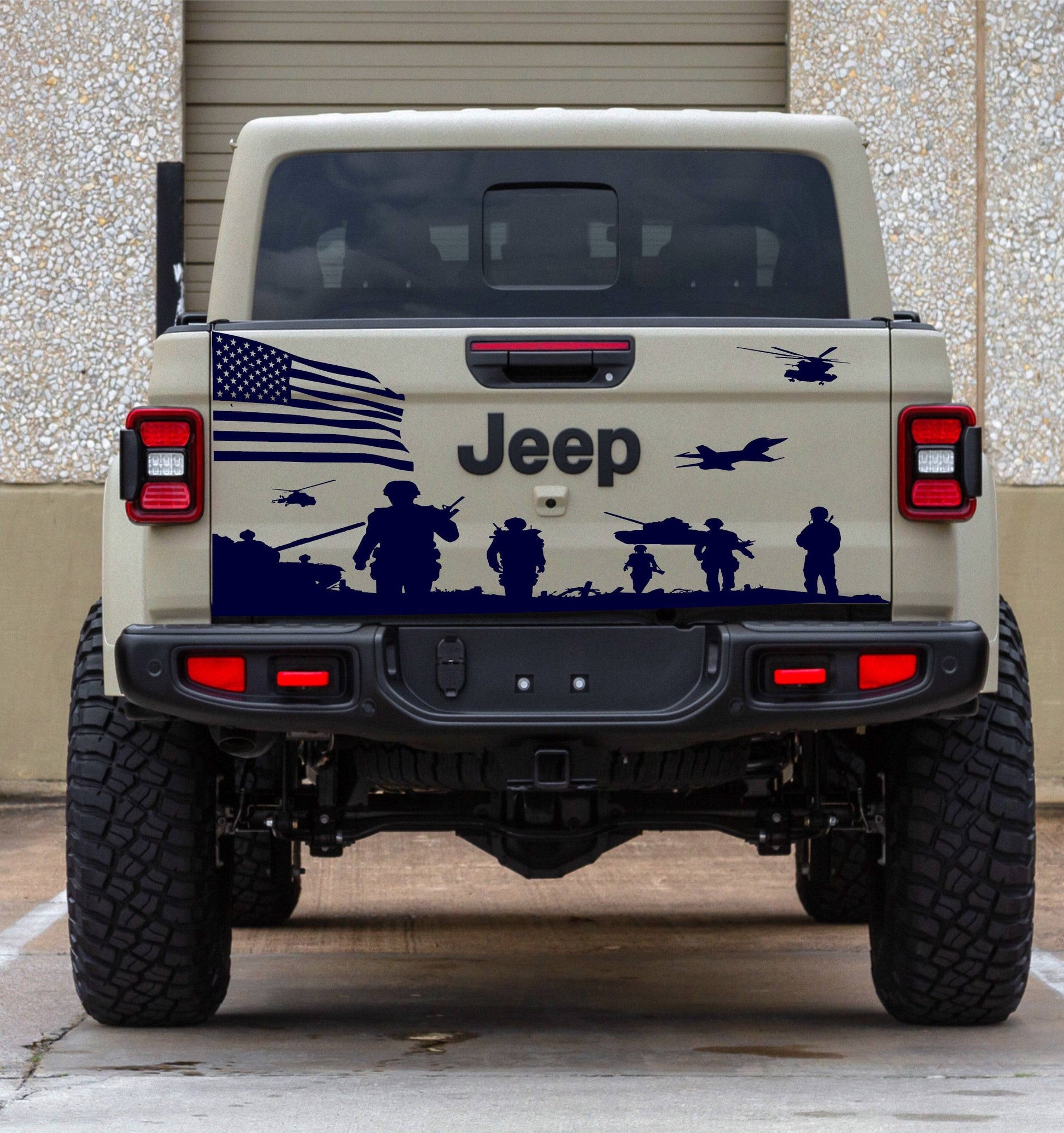 American Flag "Land of the Free Because of the Brave" Patriotic Decal Car Sticker