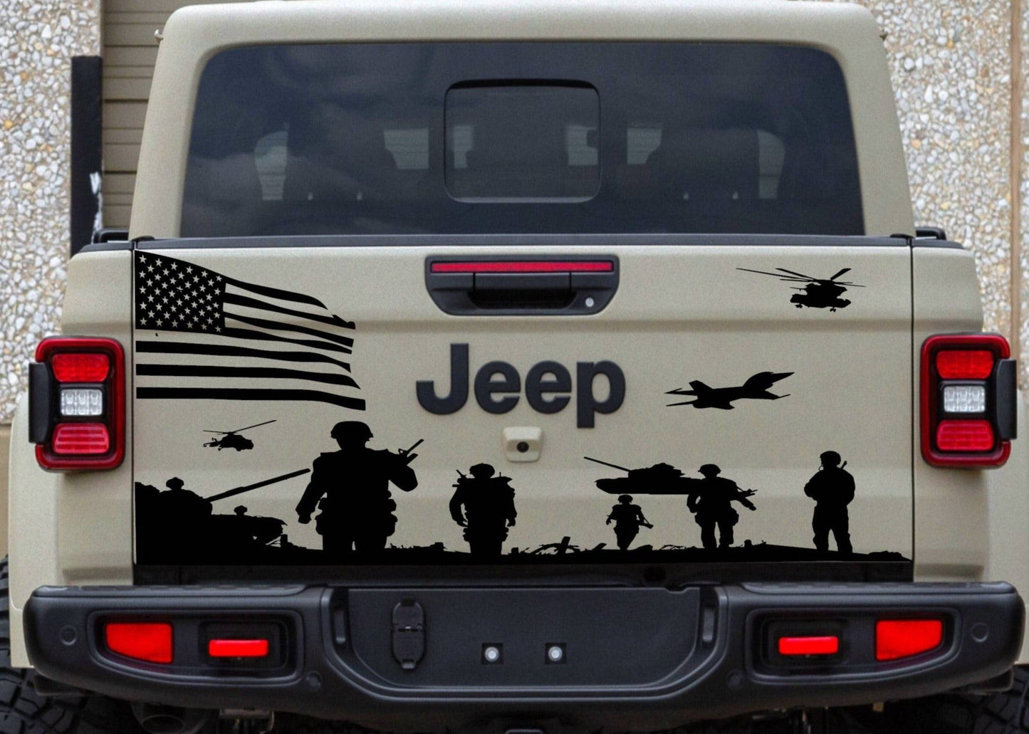 American Flag "Land of the Free Because of the Brave" Patriotic Decal Car Sticker