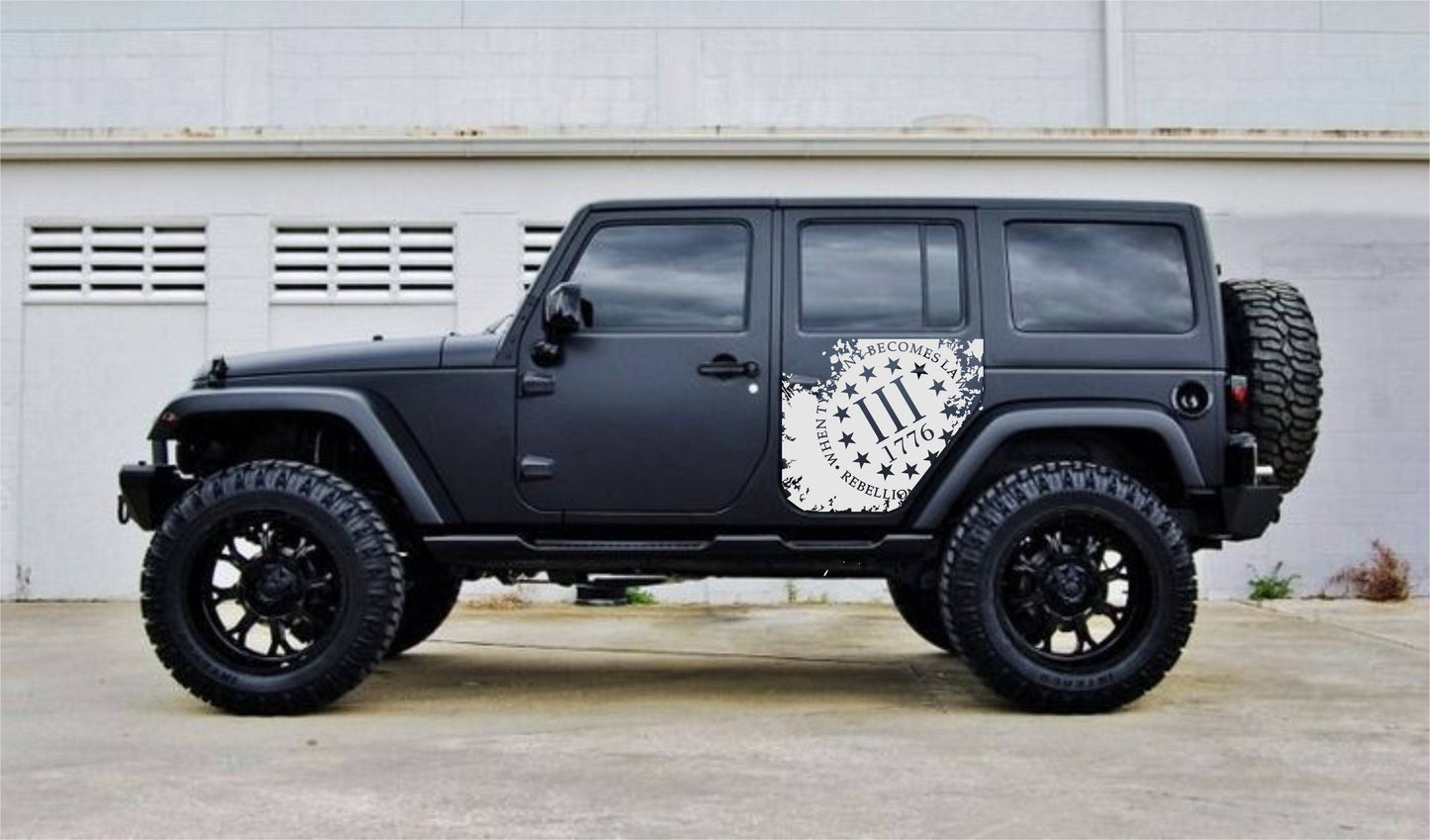 When Tyranny Becomes Law Rebellion Becomes Duty Patriot Party of the United States Lion Party 1776 Decal Stickers Patriotic Decals For Jeep Wrangler JK 4-Door 2006-2017 Doors