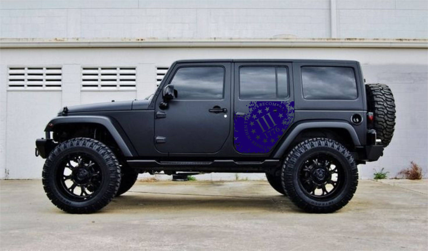 When Tyranny Becomes Law Rebellion Becomes Duty Patriot Party of the United States Lion Party 1776 Decal Stickers Patriotic Decals For Jeep Wrangler JK 4-Door 2006-2017 Doors