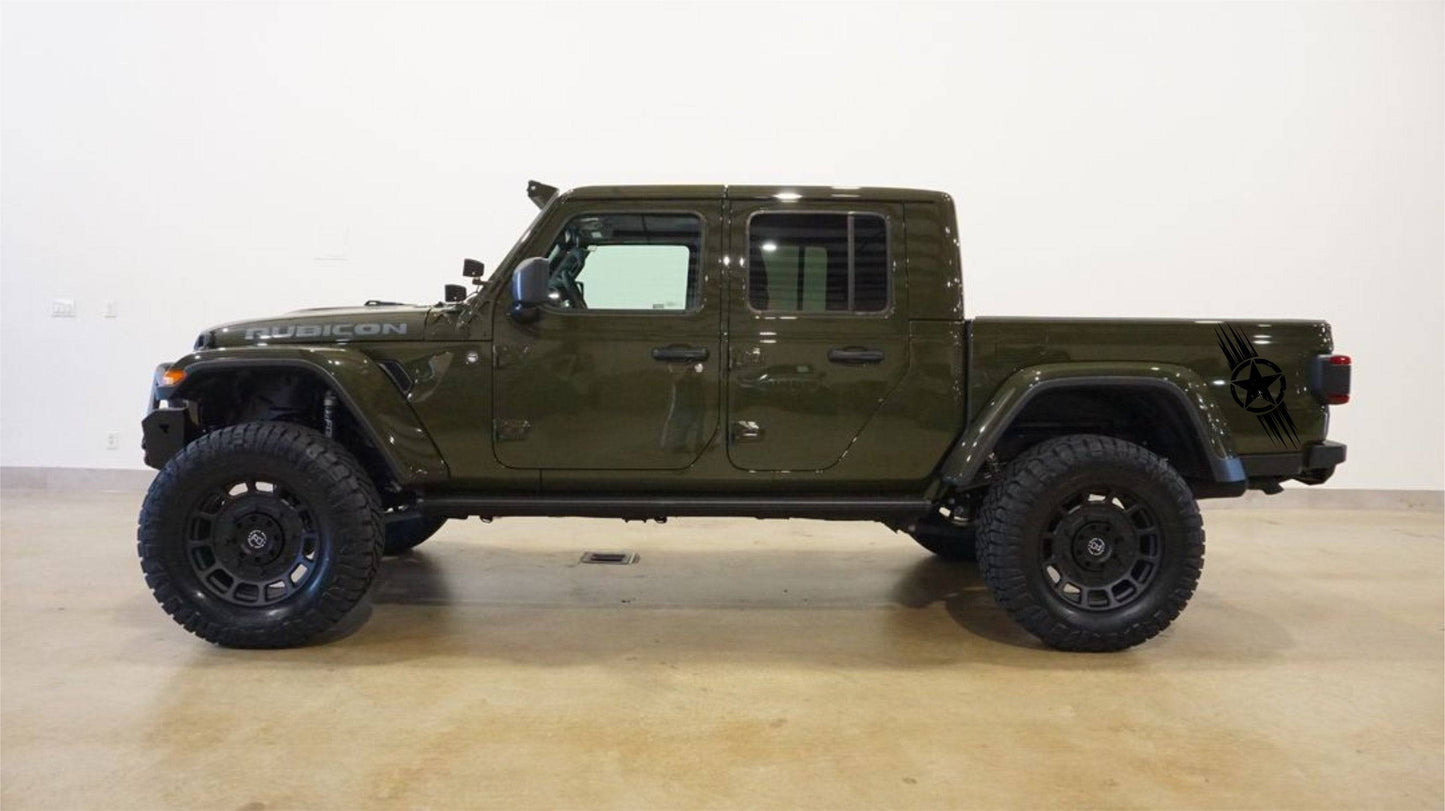 Military Star Decals Stickers For Jeep Gladiator Truck Bed Sides