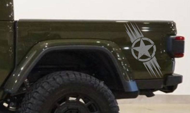 Military Star Decal Stickers For Jeep Gladiator Truck Bed Sides