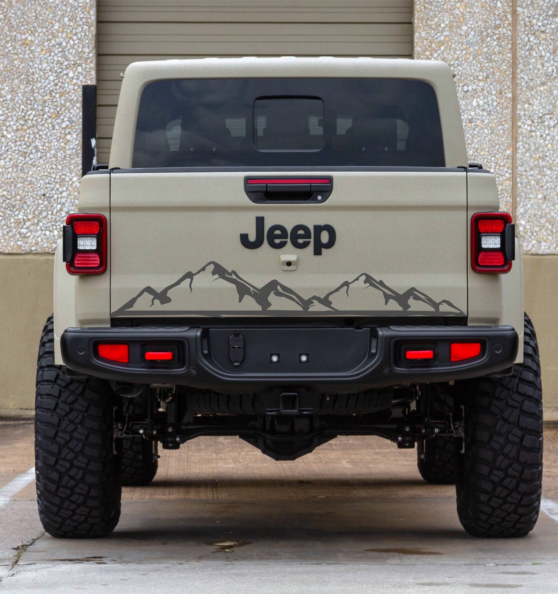 Mountain Silhouette Decal Stickers for Jeep Gladiator's Tailgate