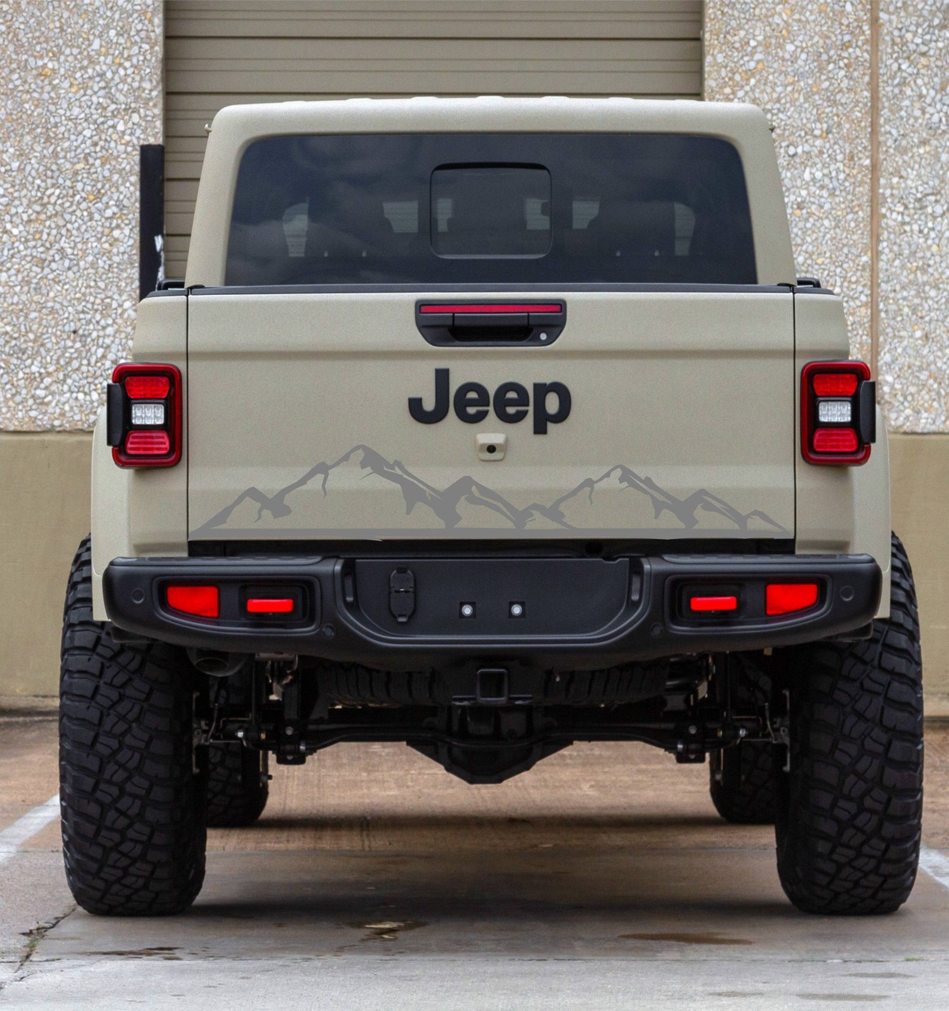 Mountain Silhouette Decal Stickers for Jeep Gladiator's Tailgate