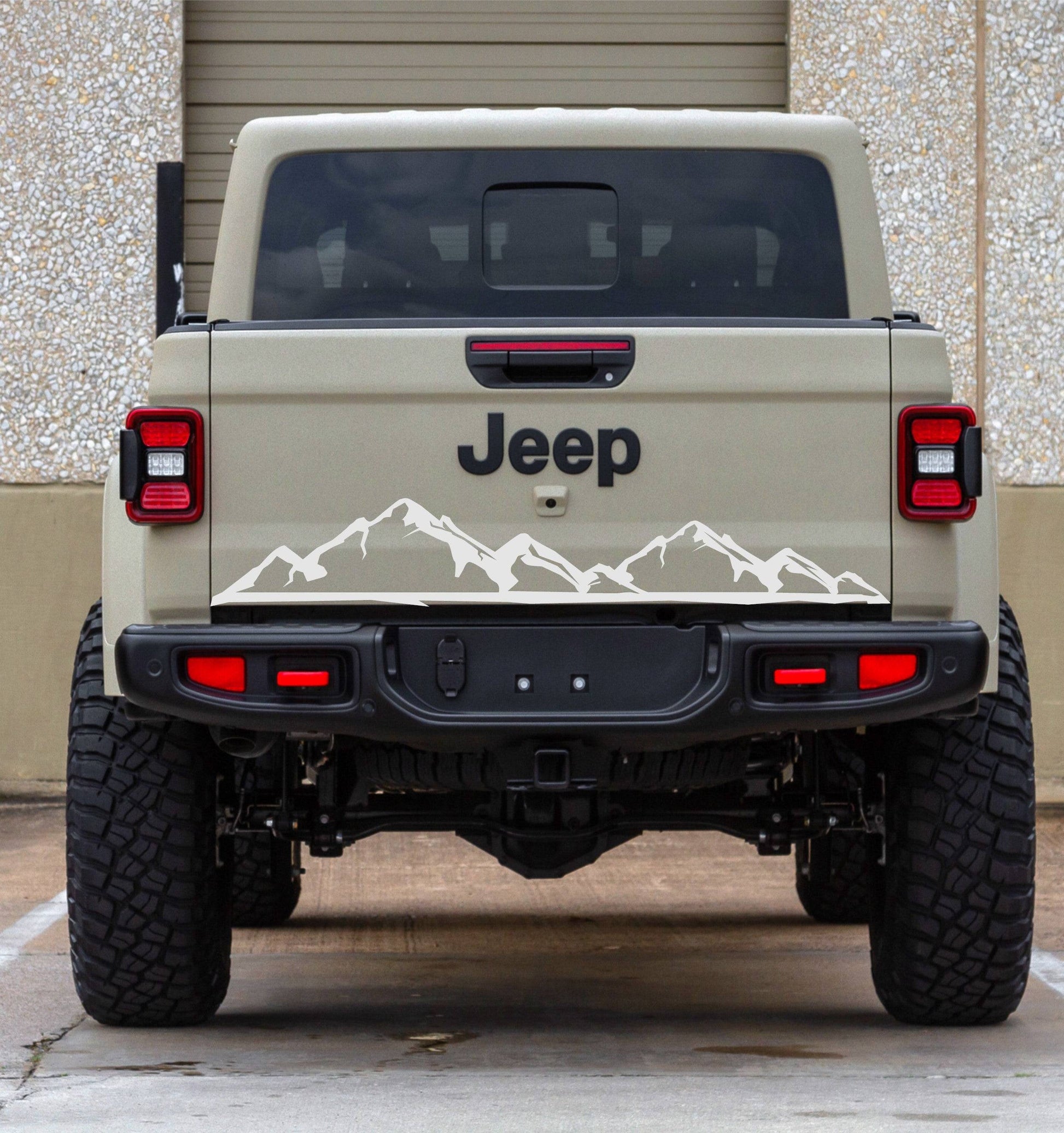 Mountain Silhouette Decal Stickers for Jeep Gladiator's Tailgate