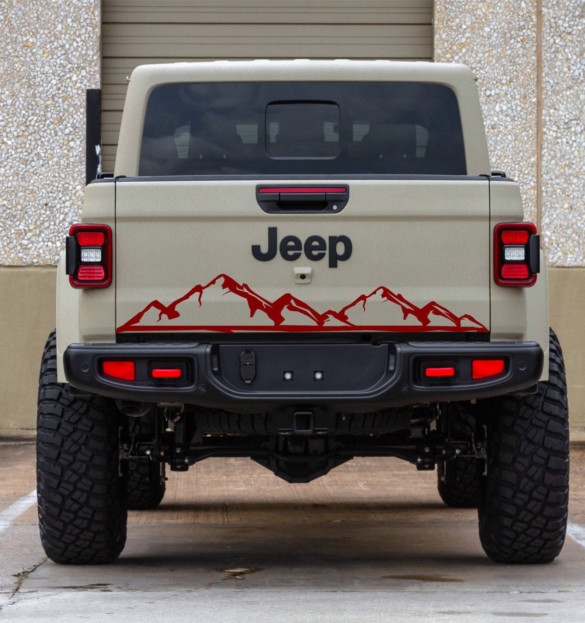 Mountain Silhouette Decal Stickers for Jeep Gladiator's Tailgate