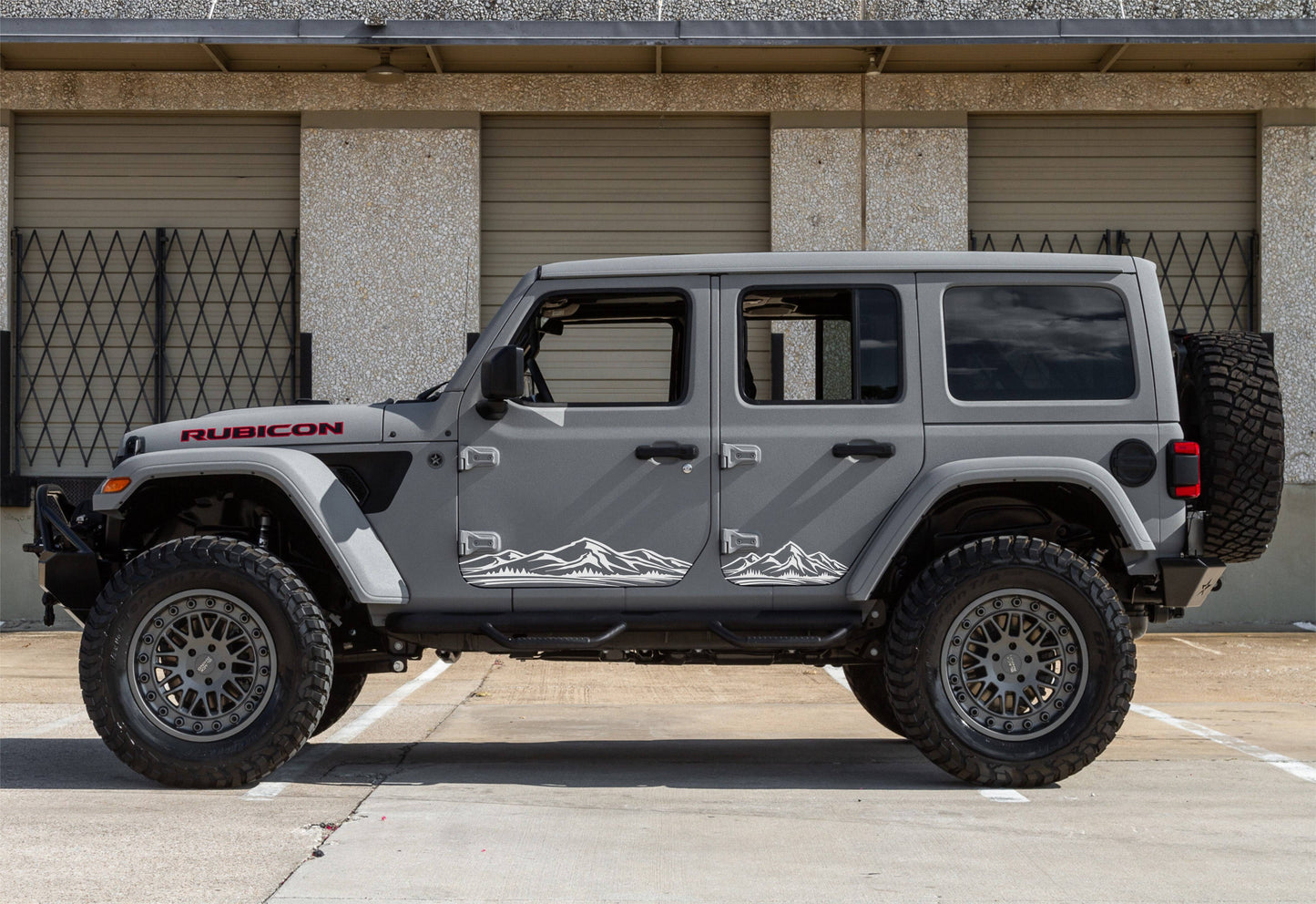 Mountain Silhouette Decals Fits Jeep Wrangler JK, JL 4-door & Jeep Gladiator 