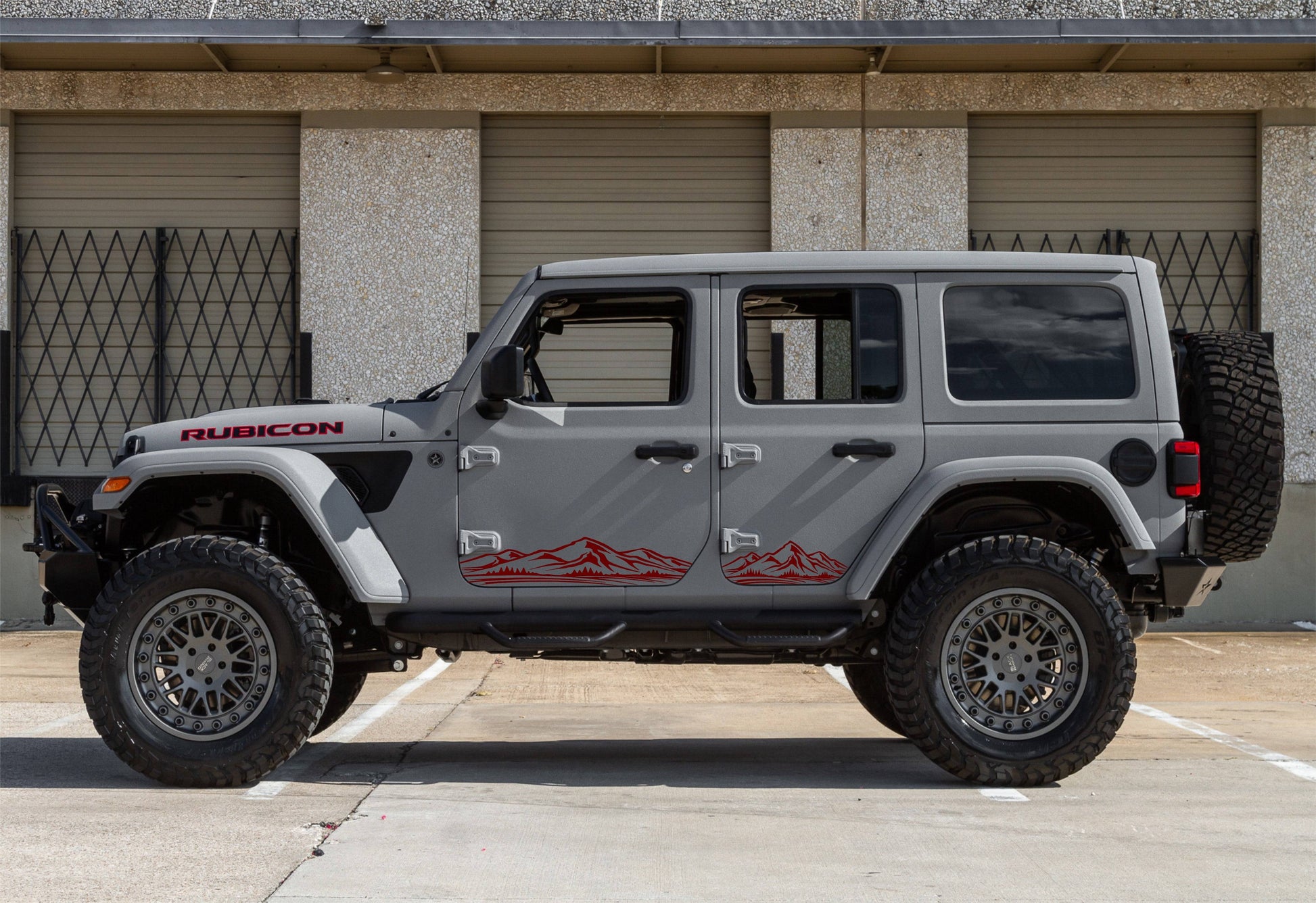 Mountain Silhouette Decals Fits Jeep Wrangler JK, JL 4-door & Jeep Gladiator 