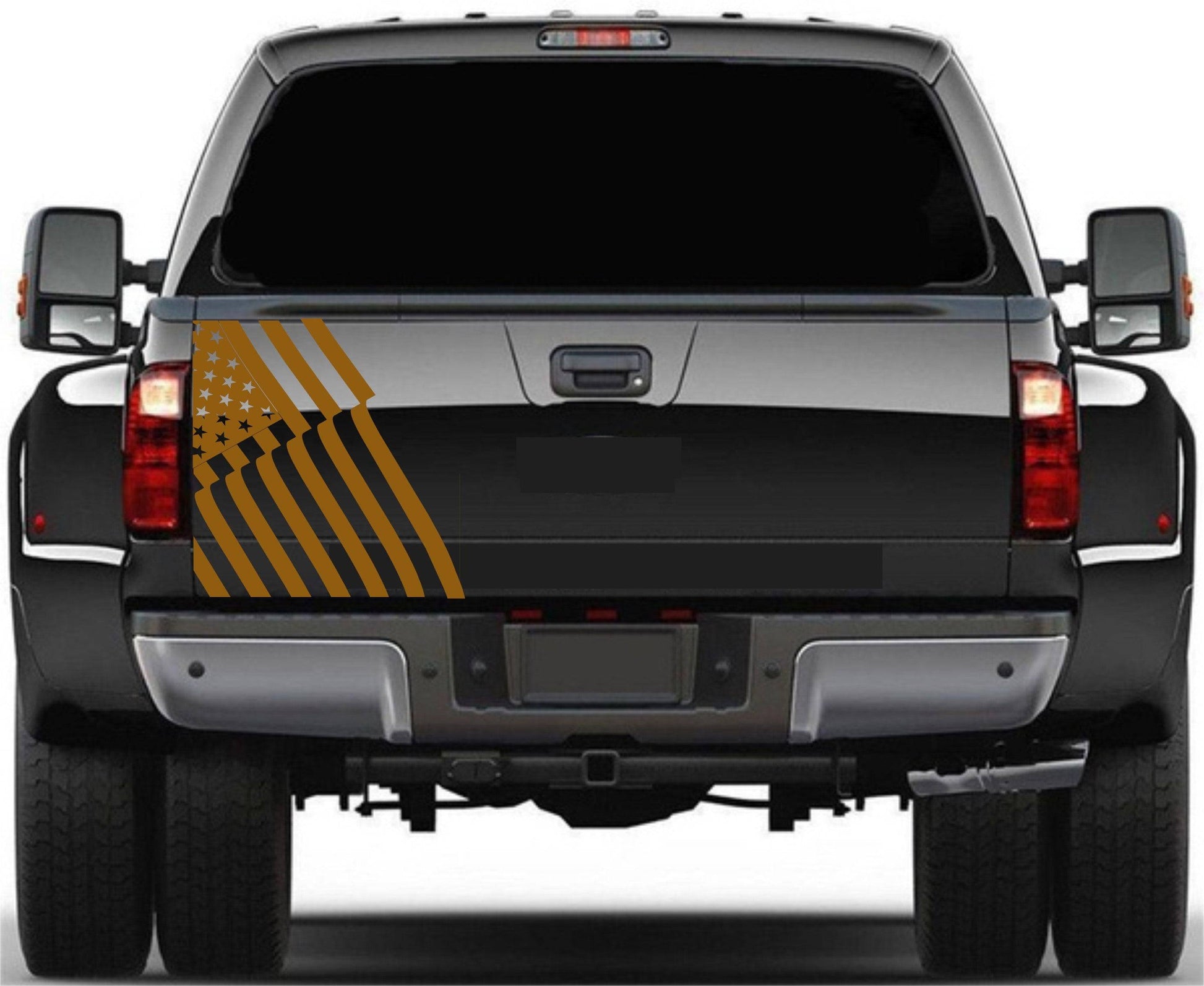 Distressed American Flag Tailgate Vinyl Decal – 11x20 Inches – Fits Most Trucks